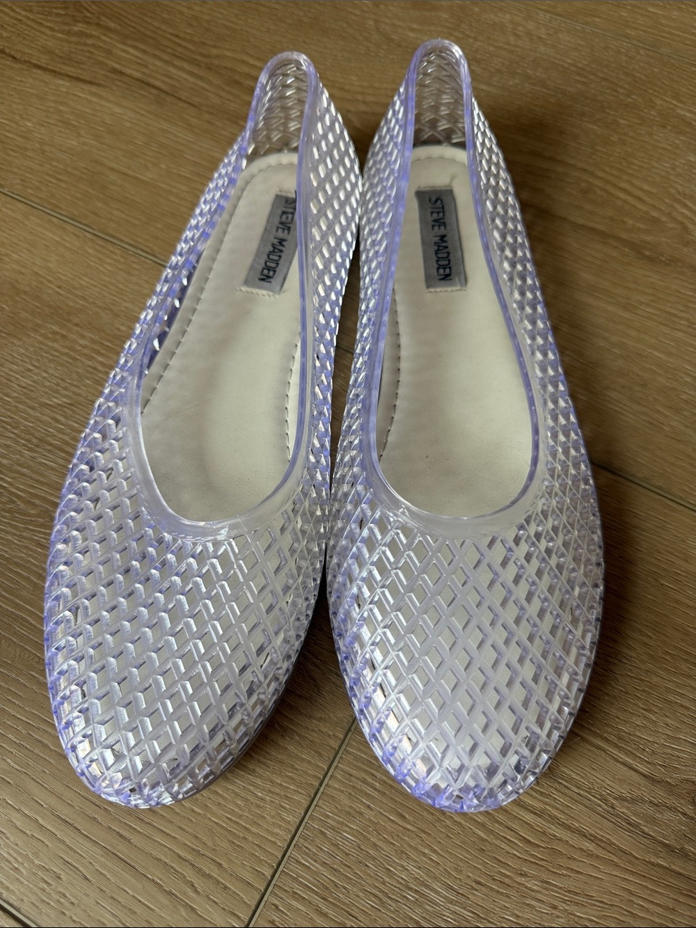 Steve Madden Clear Jelly Flats